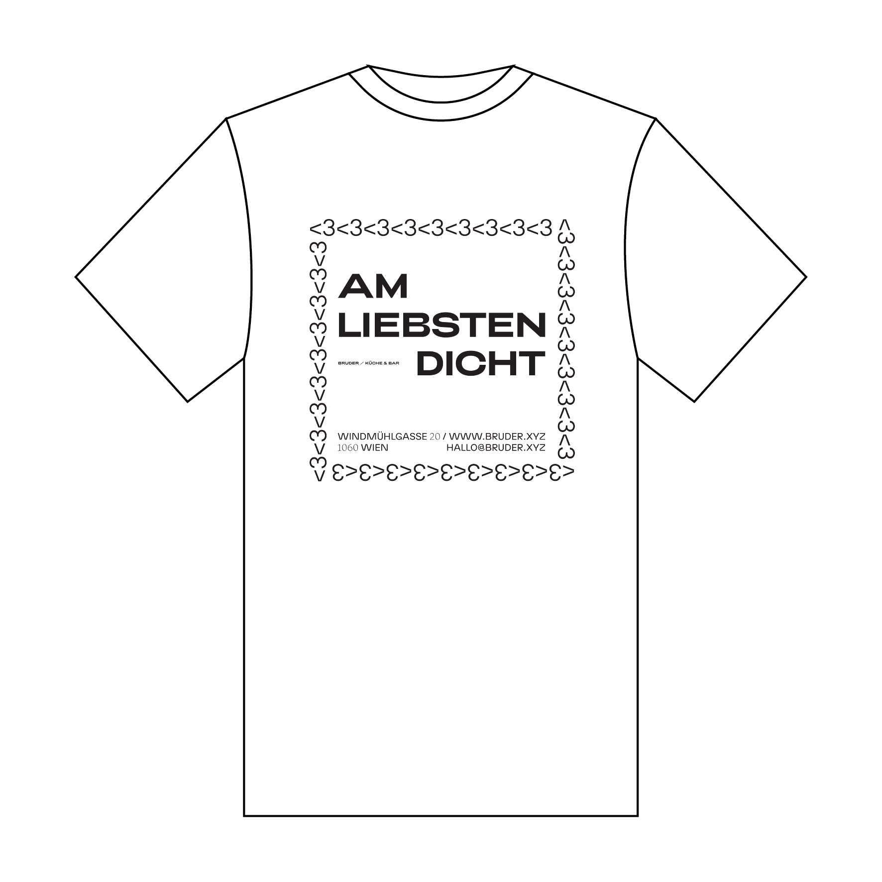T-Shirt Am Liebsten Dicht